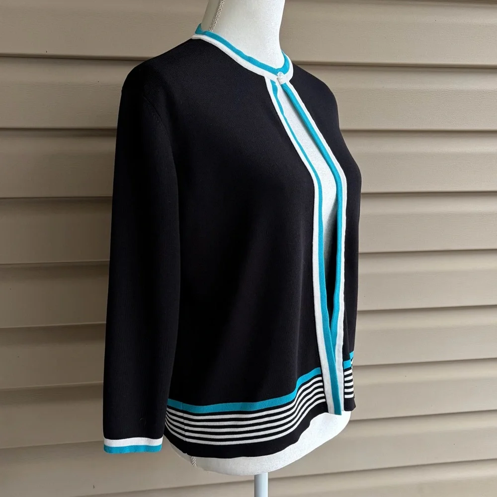 Dressbarn One-Button Open Front Cardigan - Picture 4 of 8